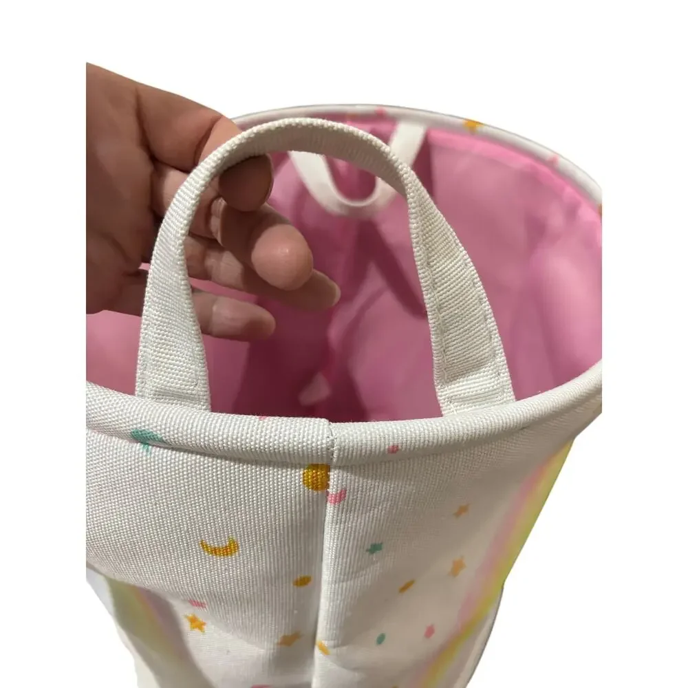 Unicorn oval storage bin with side handles 16X12x16 gently used euc clean